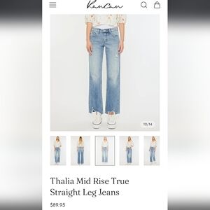 KanCan Thalia Mid Rise Straight Leg Jeans